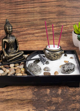 Mini Zen Garden with Buddha Ornament